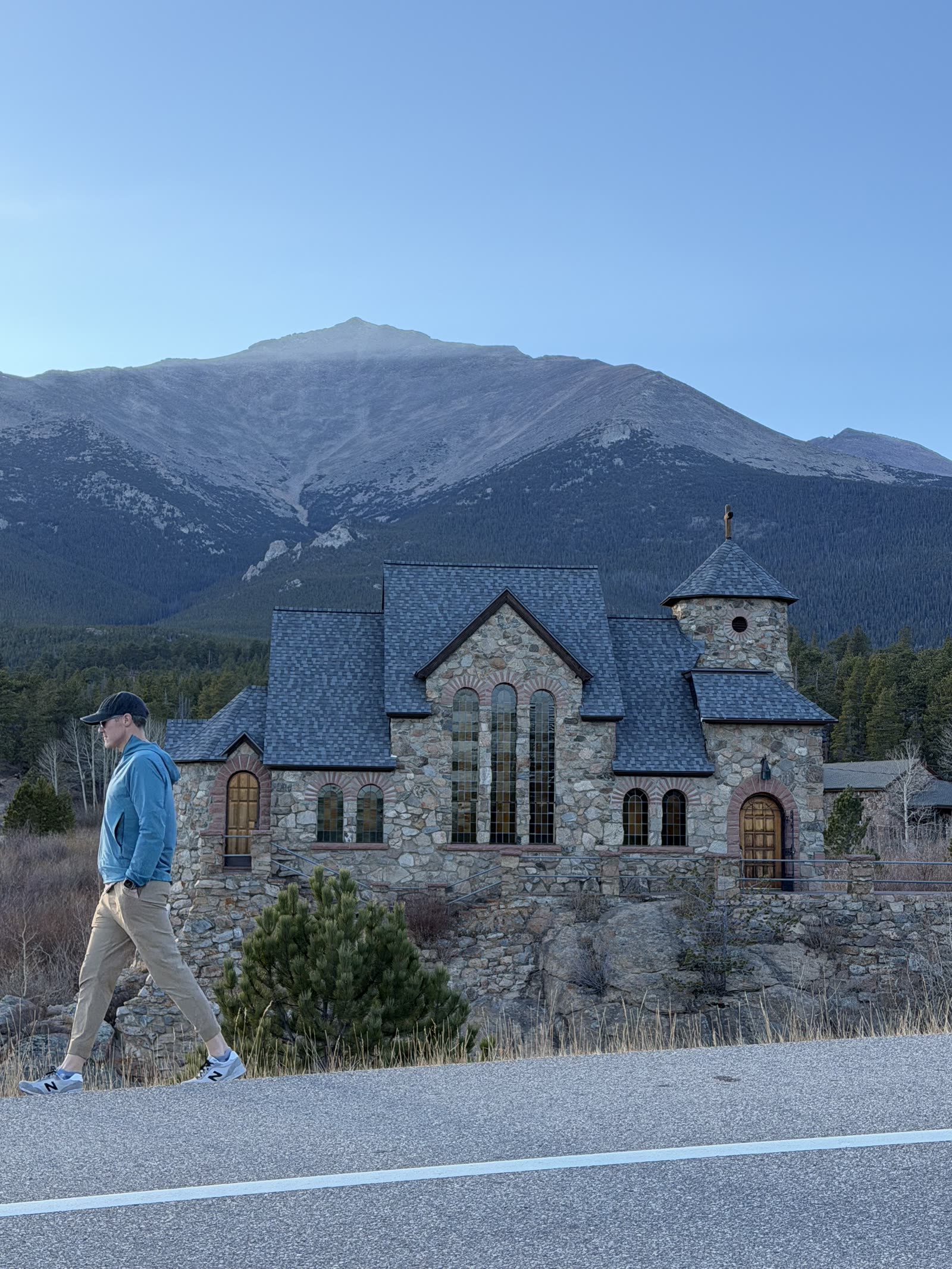 Matthew Gann walking near Chapel on the Rock, Colorado